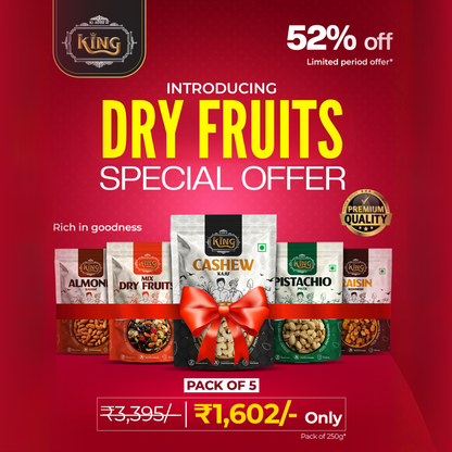 The Royal Bumper Pack – 5-in-1 Dry Fruit Collection (250gX5)