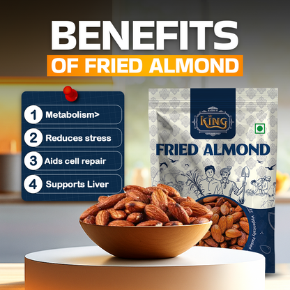 Fried Almonds for Energy & Focus, Crunchy Goodness